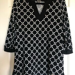 Anne Klein Black and White Tunic